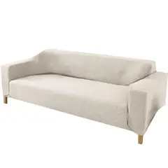HOMETEX - Protector De Sofá -3 Puestos Beige Para Un Mueble De 3 Puestos Mide 180Cms X 230Cms