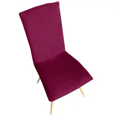 HOMETEX - Funda De Silla Vino Tinto Medida: 40Cm A 50Cm De Ancho / 45Cm A 65Cm De Alto
