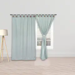 BYLMO - Cortina Blackout Cubista Gris 270X220Cm Horizontal Botón