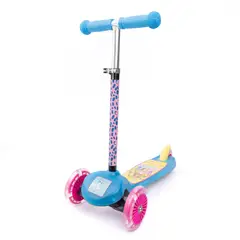 BARBIE - Patineta Scooter Flashing Celeste 3 Ruedas