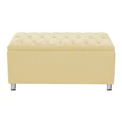 EKONOMODO COLOMBIA - Baul de Lujo Moderno Capitoneado Taupe 200x40x50