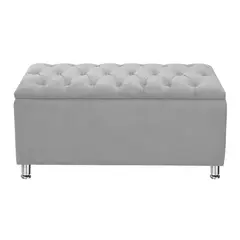 EKONOMODO COLOMBIA - Baul de Lujo Moderno Capitoneado Gris Perla 200x40x50