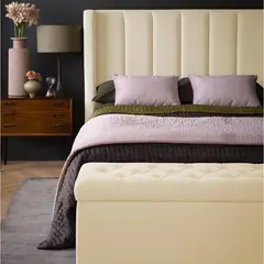 EKONOMODO COLOMBIA - Combo Cama Doble 140x190x140 + Puff Baúl Doble Julieta Taupe