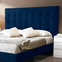 EKONOMODO COLOMBIA - Base Cama + Cabecero King Luxury Azul 200x200x150