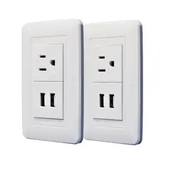 GENERICO - Tomacorriente Cargador USB X 2 VCP