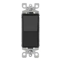 LEVITON - Interruptor Sencillo Conmutable Negro Decora 5603-02E