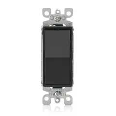 LEVITON - Interruptor Sencillo Negro Decora 5601-2E