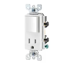 LEVITON - Interruptor + Toma 5625-W Decora