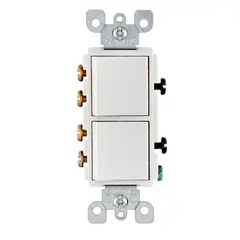 LEVITON - Interruptor Doble Conmutable Tres Vías 5643-W Decora