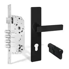YALE - Combo 50 4 Bulones Bari Placa Cuadrada Cil 62 Ll Negro