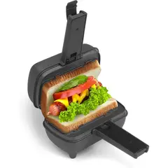 UVFAST - Mini Sandwichera Eléctrica Portátil con Placas Removibles