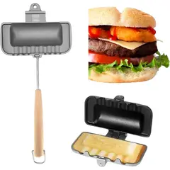 GENERIC - Sandwich Maker 4 en 1. Sartén Portátil Antiadherente