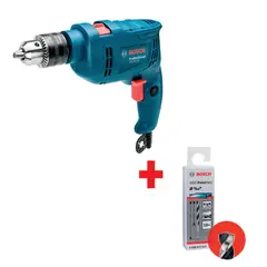 BOSCH - Taladro Percutor 1/2 Pulgada 550w GSB 550 + Set de 10 Brocas para Metal