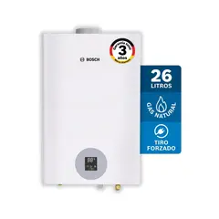 BOSCH - Calentador De Agua 26 Litros Tiro Forzado De Paso A Gas Natural Apto Para Jacuzzi Titán 5700 F