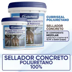 CUBRISEAL - Sellador Concreto Y Piedras Porosas Poliuretano 1.5 Gal