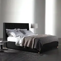 EKONOMODO COLOMBIA - Combo Cama King 200X200X140 Con Colchon Pillow Marfil Negro