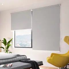 LIDER CORTINAS Y AMBIENTES - Cortina Enrollable Blackout Tundra Gris 100x180 Cm