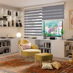 JUST HOME COLLECTION - Cortina Elegance Sabina Gris Acero 80x180 Cm