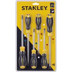 STANLEY - Juego de Destornilladores de 6 Piezas Pala y Estrella Ref 60-060S
