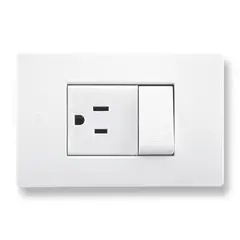 GENERICO - Toma P/T + Interruptor Sencillo Conm Solaio Blanco