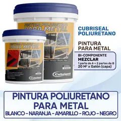 CUBRISEAL - Pintura Poliuretano para Metal Naranja 1.5 Galones