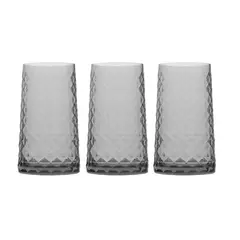 CRISTAR - Set x3 Vasos Cairo Alto Gris