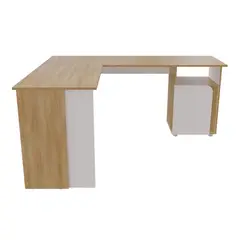 JUST HOME COLLECTION - Escritorio en L Cora 73x120x159 cm Duna Blanco