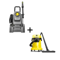 KARCHER - Hidrolavadora Eléctrica 1740psi 6.6lt/Min 1400w + Aspiradora 17 Litros
