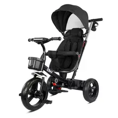 QMAX - Triciclo Paseador Para Niños Sun 360 Negro