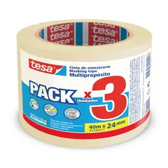 TESA - Pack X 3 Unds Cinta de Enmascarar Multipropósito