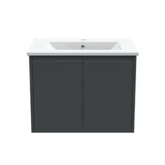 STRETTO - Mueble De Baño Elevado Con Lavamanos Amelie Dark Grey 60 Cm