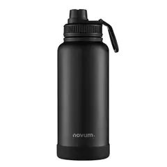 NOVUM - Termo Deportivo 32 Oz 950 ml Negro con Base Silicona