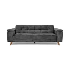 HOGAR VENECIA - Sofá Cama Moretto 82X230X86 Tela Gris