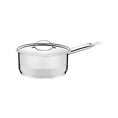 TRAMONTINA - Olla Alta Profesional de Acero Inoxidable y Tapa Plana 20 cm y 2.9 L