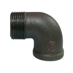 SUPERIOR - Codo Calle Acero Negro 1" Set x 10