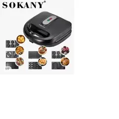 SOKANY - Maquina 7 En 1 Waflera Sandwichera Donas Panini