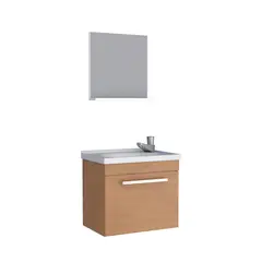 MULTIMUEBLES - Mueble Para Baño Agata Jequitibá Con Lavamanos Y Espejo