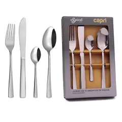 ESPIRAL - Juego de Cubiertos 16 Piezas Capri