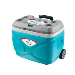 ESTRA - Nevera Plástica Con Ruedas 30 Litros Azul Aguam