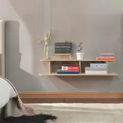 JUST HOME COLLECTION - Repisa Escalera 90x19.5x17cm Madera Natural