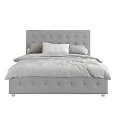 EKONOMODO COLOMBIA - Combo Cama con Colchón Pillow King Capital 200x200x140 Gris Perla