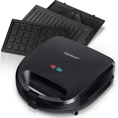 undefined - Sanduchera Waflera 3 en 1 Aigostar 750 W con placas extraíbles y revestimiento antiadherente