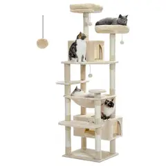 undefined - Gimnasio para Gatos Torre de 183 cm Color Beige
