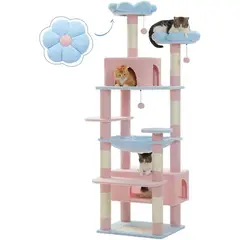 undefined - Gimnasio para Gatos Grande Pawz Road Con Rascadores Hamaca y Almohadas Azules