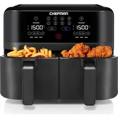 CHEFMAN - Freidora de Aire TurboFry Touch de 8.5L con Doble Cesta y Controles Digitales
