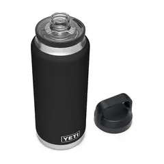YETI - Botella Rambler de 36oz con Tapa para Sorbos Aislada al Vacío en Acero Inoxidable Negro
