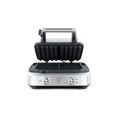 BREVILLE - Waflera Inteligente de 4 Rebanadas Acero Inoxidable con Control de Dorado