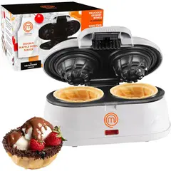 MASTERCHEF - Máquina de Conos de Waffle Doble Cono Antiadherente 1200W