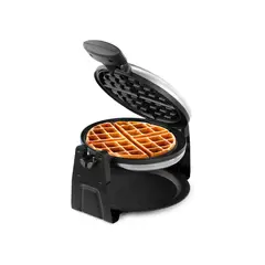 HOLSTEIN HOUSEWARES - Waflera Belga Giratoria 7 Pulgadas Con Revestimiento Antiadherente Y Acero Inoxidable