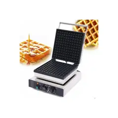 undefined - Máquina De Waffles Eléctrica Comercial KinHall 110V Con Control De Temperatura Y Revestimiento Antiadherente